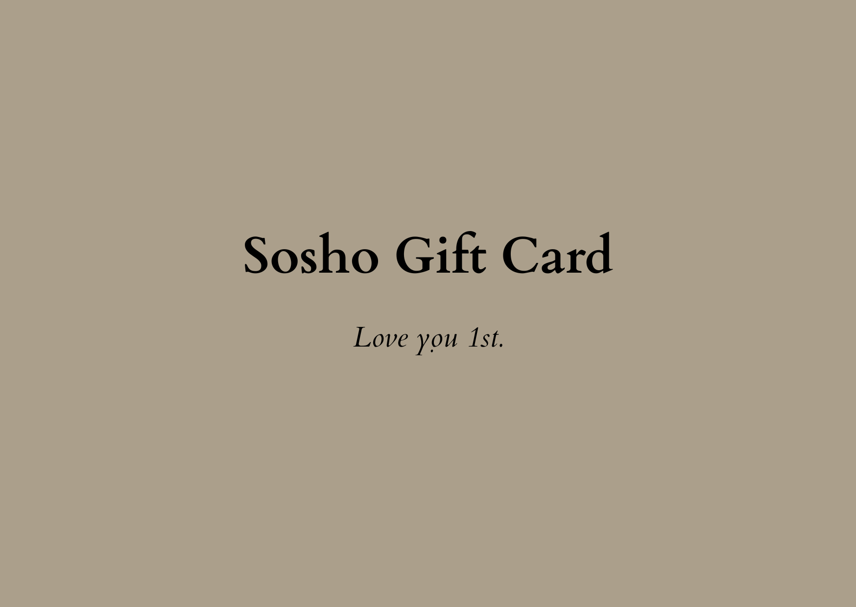 Sosho Gift Card